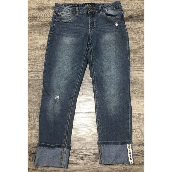 Lucky Brand Other - Lucky Brand Jeans Sz 14 Girls Youth Blue Denim Dylan Boyfriend Cropped C31